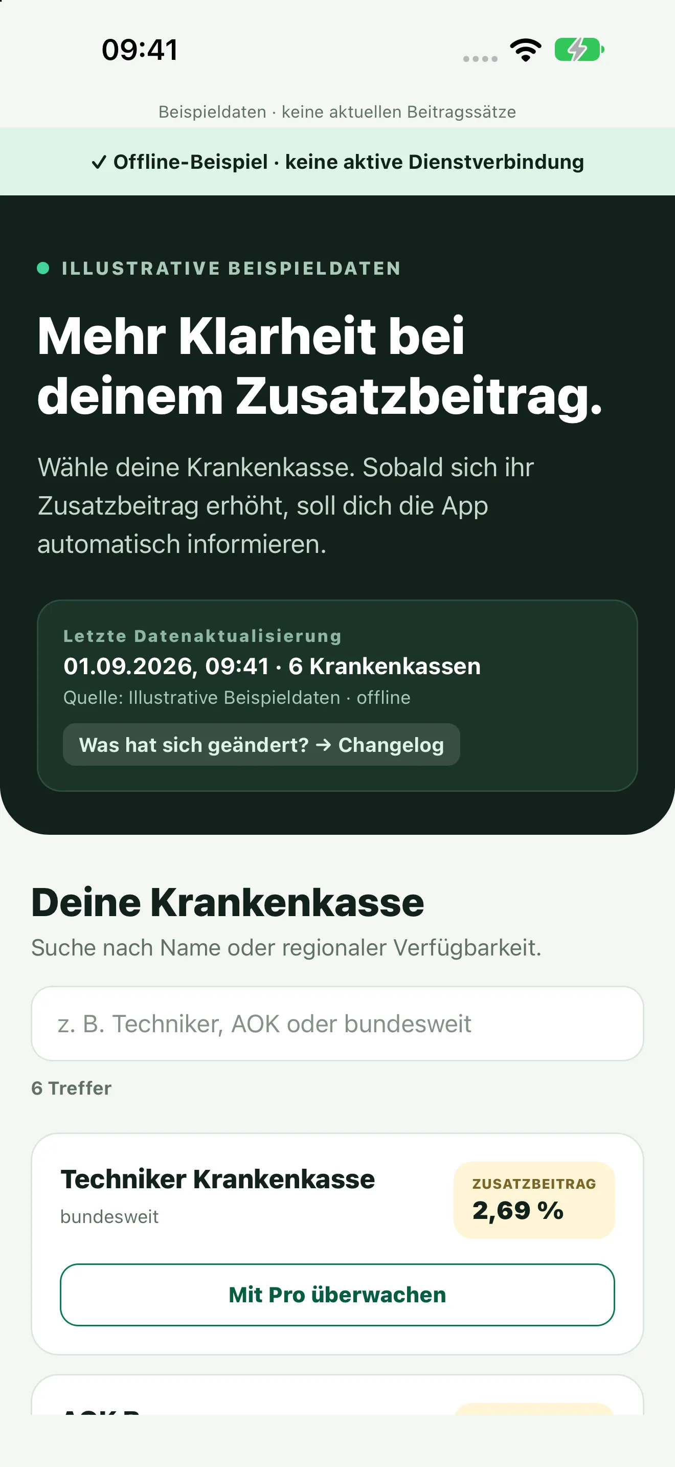 GKV Alarm: Liste der Krankenkassen mit aktuellem Zusatzbeitrag